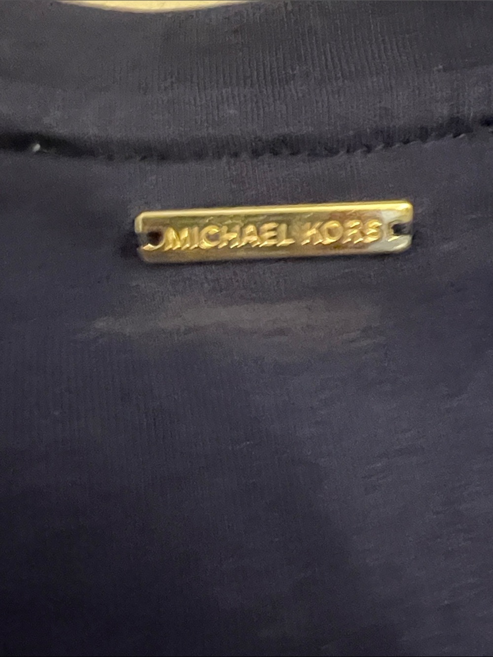 Michael Kors Navy Eyelet Short Sleeve Tee - Picture 6 of 6